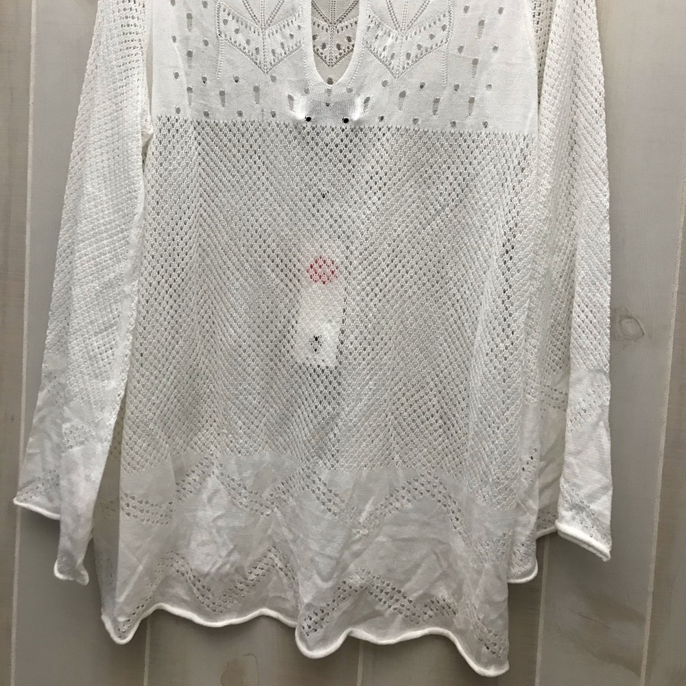 NWT Wildfox crochet tunic sweater bell sleeves - Picture 3 of 6